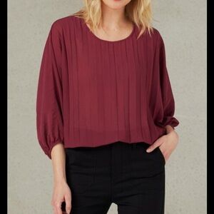 Ann Taylor Loft Sheer Blouse Large New